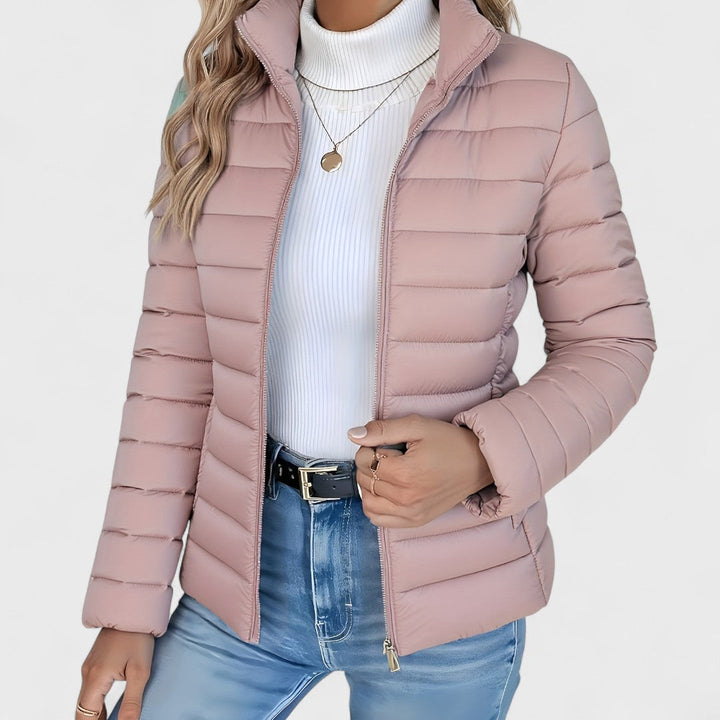 Philipa - Sophisticated Long Coat with Elevated Collar
