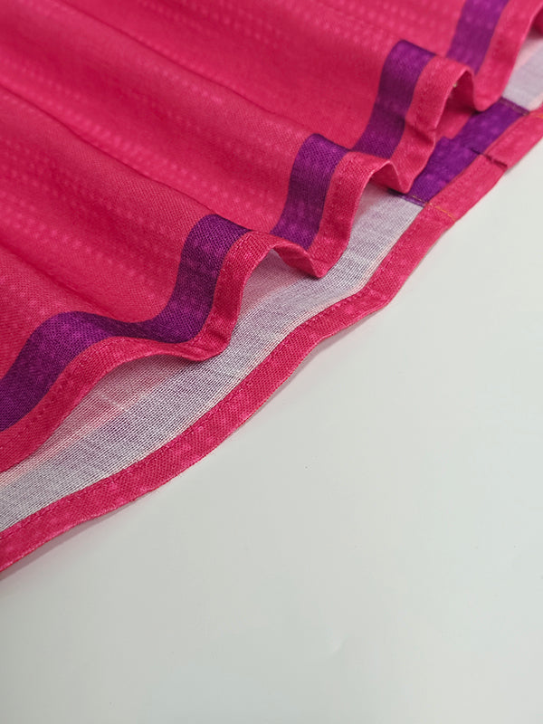 Loose-Fit Long Sleeve Button-Up Blouse with Contrast Color Lapel