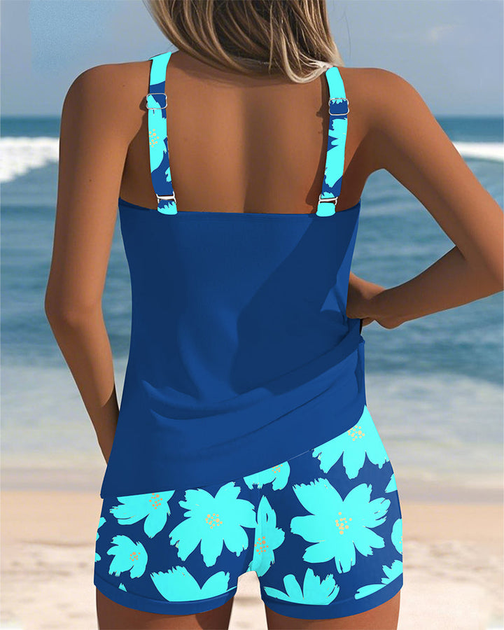 Judith - Printed U-Neck Sleeveless Tankini
