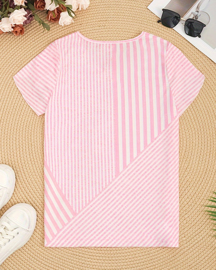 V-Neck Striped Tee