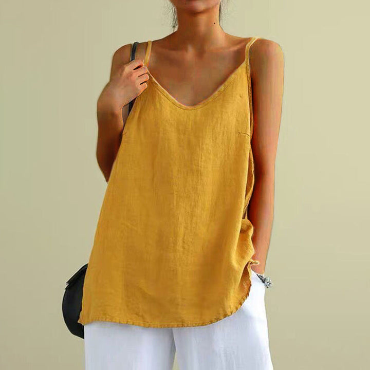 Solid Casual Sleeveless Tank Top