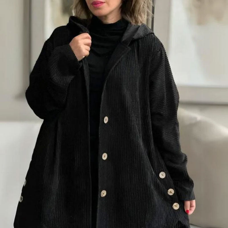 🍂 ז'קט קטיפה נעים עם קפוצ'ון לסתיו