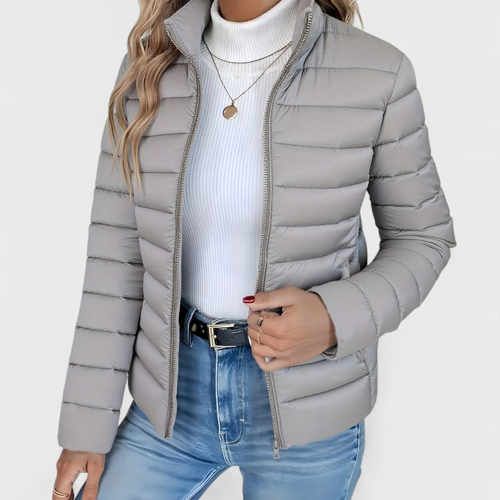 Philipa - Sophisticated Long Coat with Elevated Collar