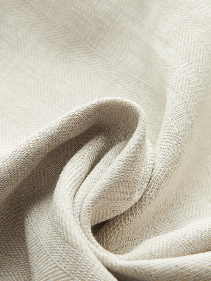 סט מכנסיים מזדמן מתערובת פשתן