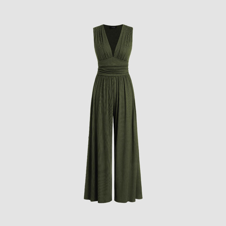 MARLOWE™ – Chic Ruched Casual Jumpsuit