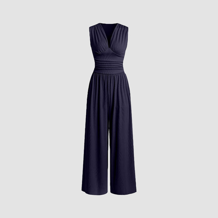 MARLOWE™ – Chic Ruched Casual Jumpsuit