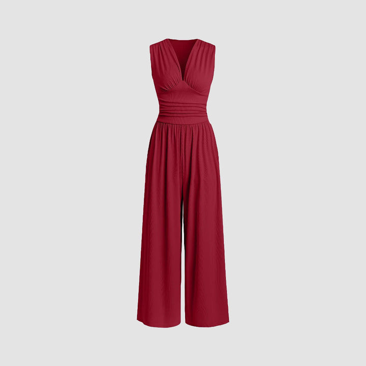 MARLOWE™ – Chic Ruched Casual Jumpsuit