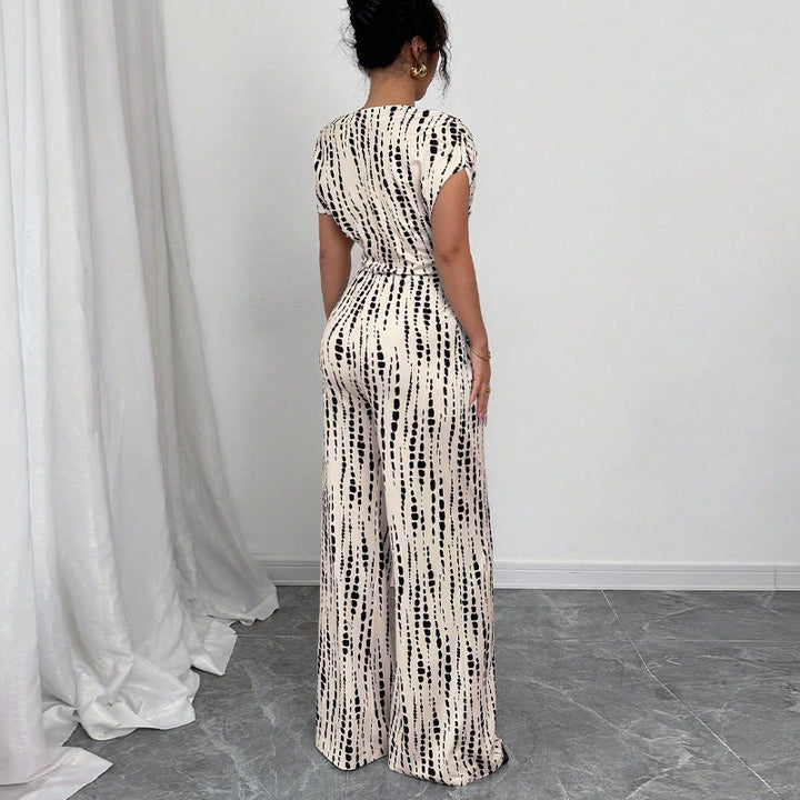 KENDI™ - Elegant Wide-Leg Jumpsuit with Asymmetrical Straps