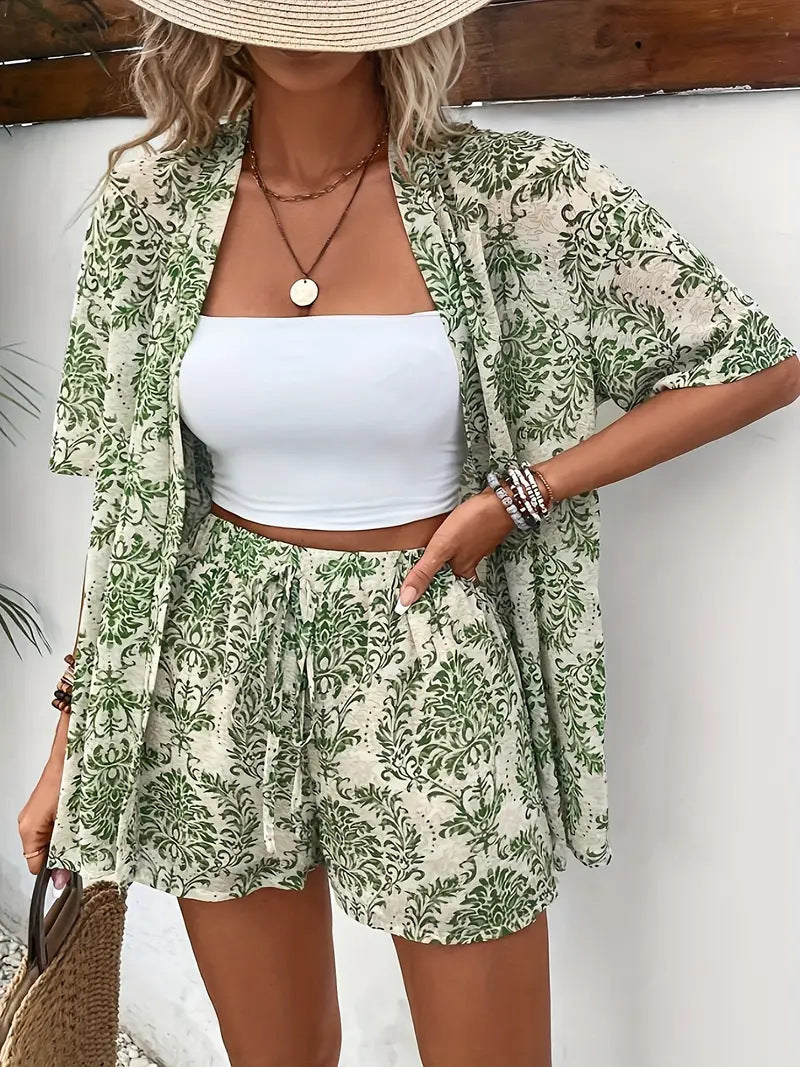 FANNIE™ – Easy Breezy Floral Top and Shorts Ensemble for Summer
