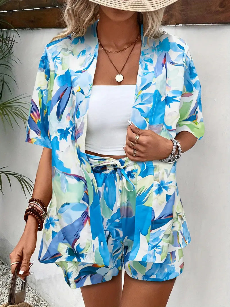 FANNIE™ – Easy Breezy Floral Top and Shorts Ensemble for Summer