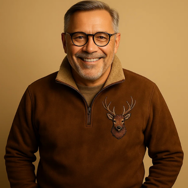 תמר מצב | סוודר קלאסי עם רוכסן חצי