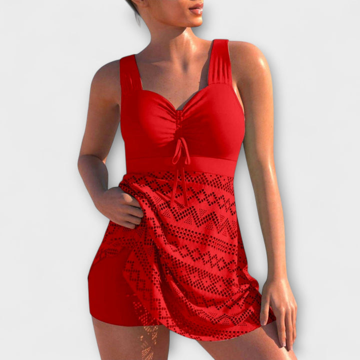 Isabella - Two-Piece Swimsuit Ensemble with Skirt
