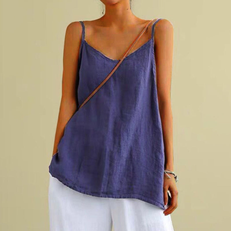Solid Casual Sleeveless Tank Top