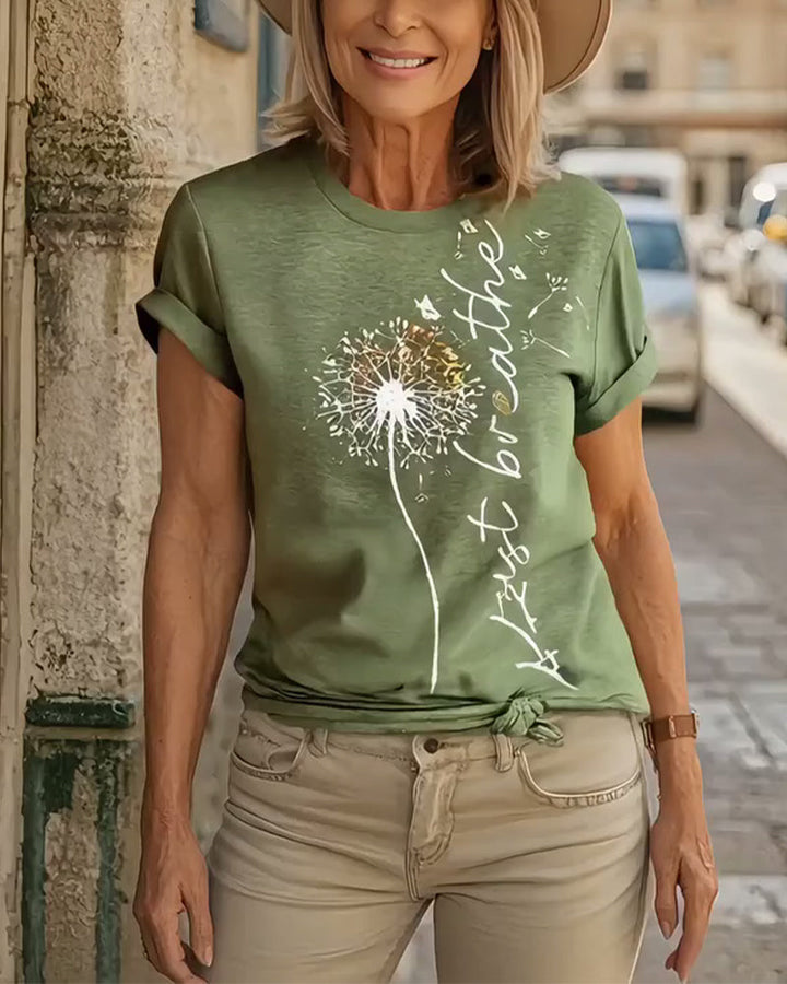 חולצת טי קצרה עם הדפס שן הארי