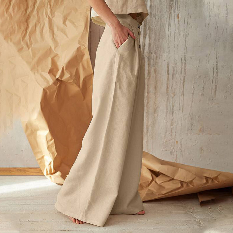 מכנסיים קלאסיים עם כיסים מכופתרים