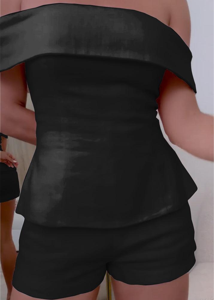 White Cotton-Linen Two-Piece Ensemble