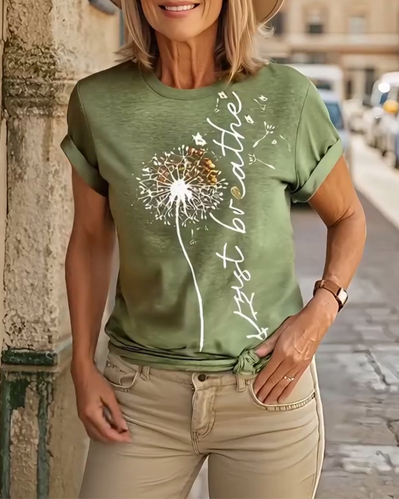 חולצת טי קצרה עם הדפס שן הארי