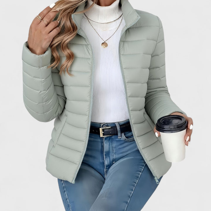 Philipa - Sophisticated Long Coat with Elevated Collar