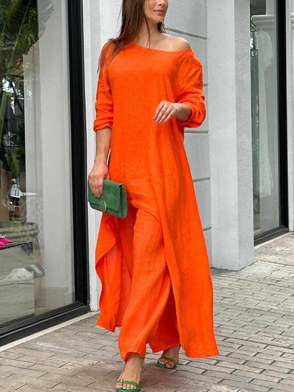 אנסמבל שני חלקים בצבע אחיד שיקי