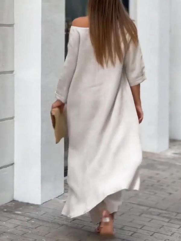 אנסמבל שני חלקים בצבע אחיד שיקי