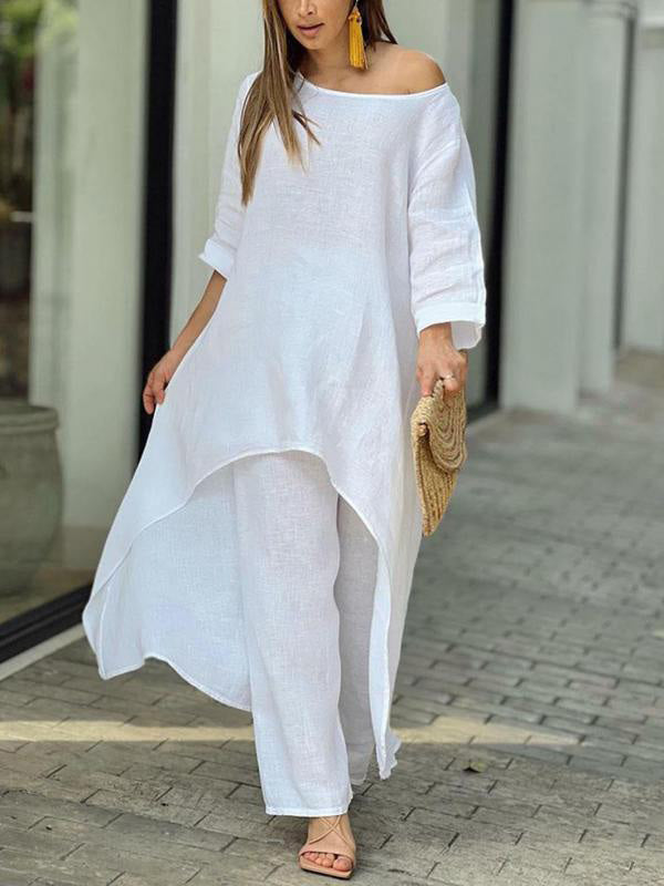 אנסמבל שני חלקים בצבע אחיד שיקי