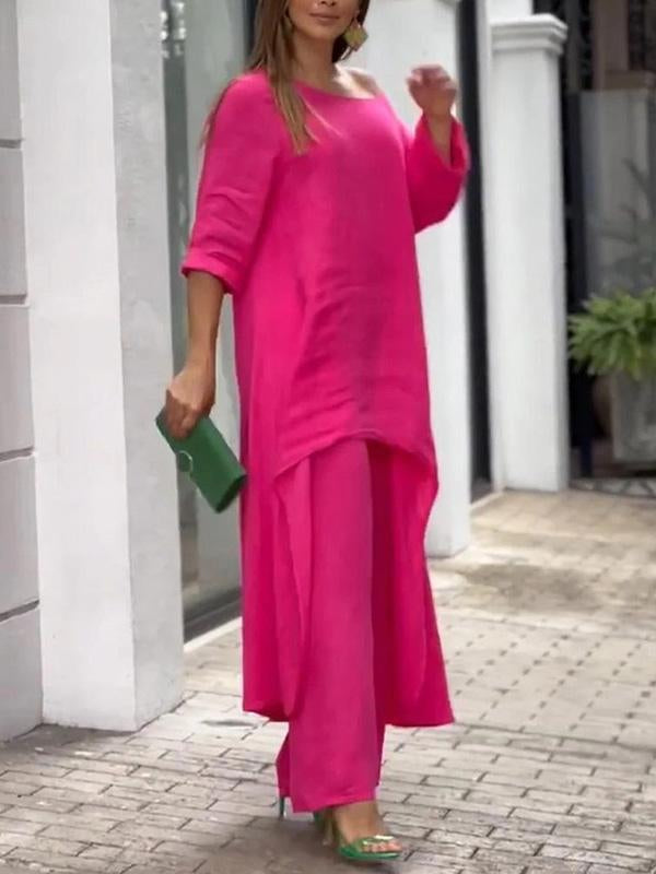 אנסמבל שני חלקים בצבע אחיד שיקי