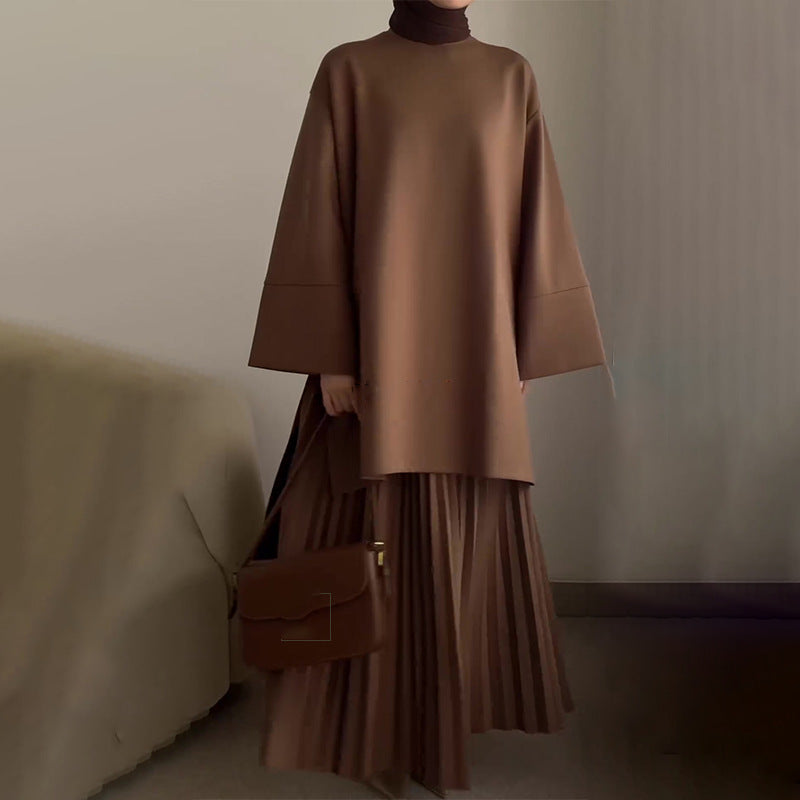 OPHELIE™ - Elegant Pleated Two-Piece Ensemble