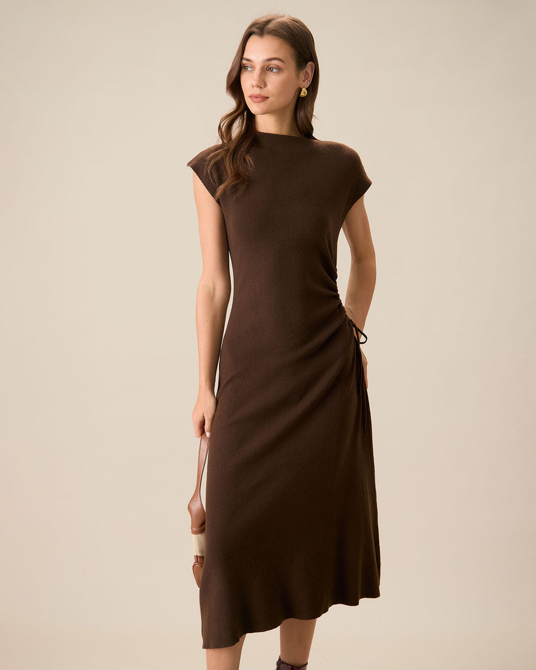 קפה – Figurbetontes Wende-Pulloverkleid für Frauen